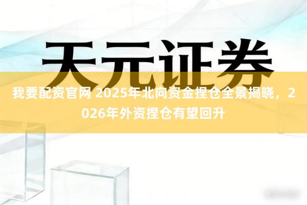 我要配资官网 2025年北向资金捏仓全景揭晓，2026年外资捏仓有望回升